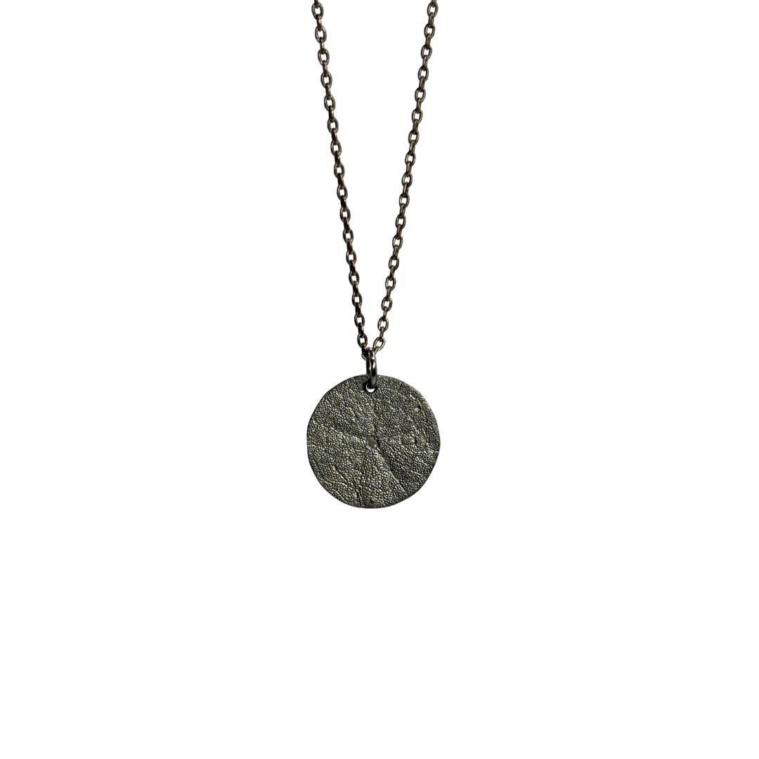 Silver Pewter Sand Dollar Necklace