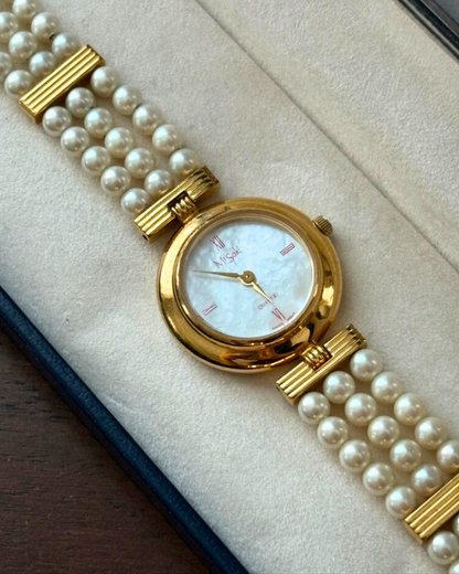 Vintage Misaki Mother of Pearl Watch
