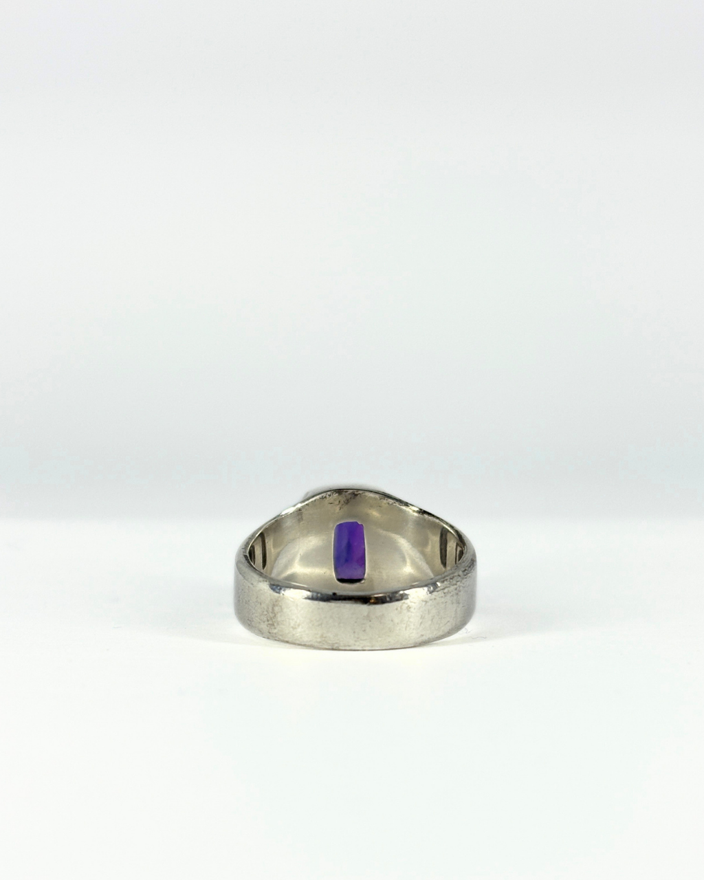 Sterling Silver Cushion Cut Amethyst Ring