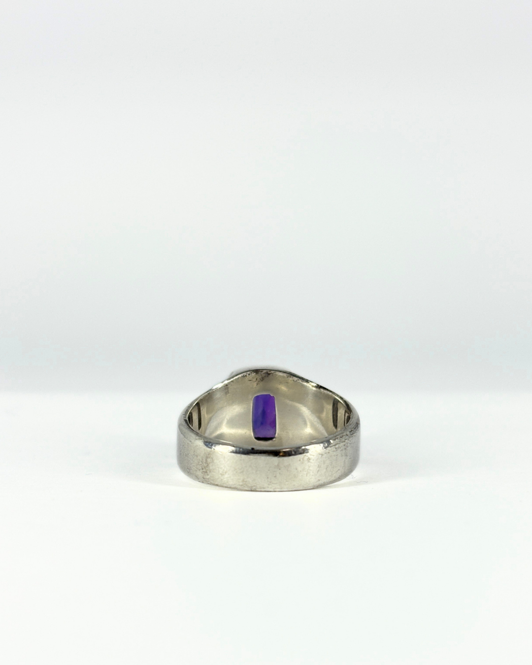 Sterling Silver Cushion Cut Amethyst Ring