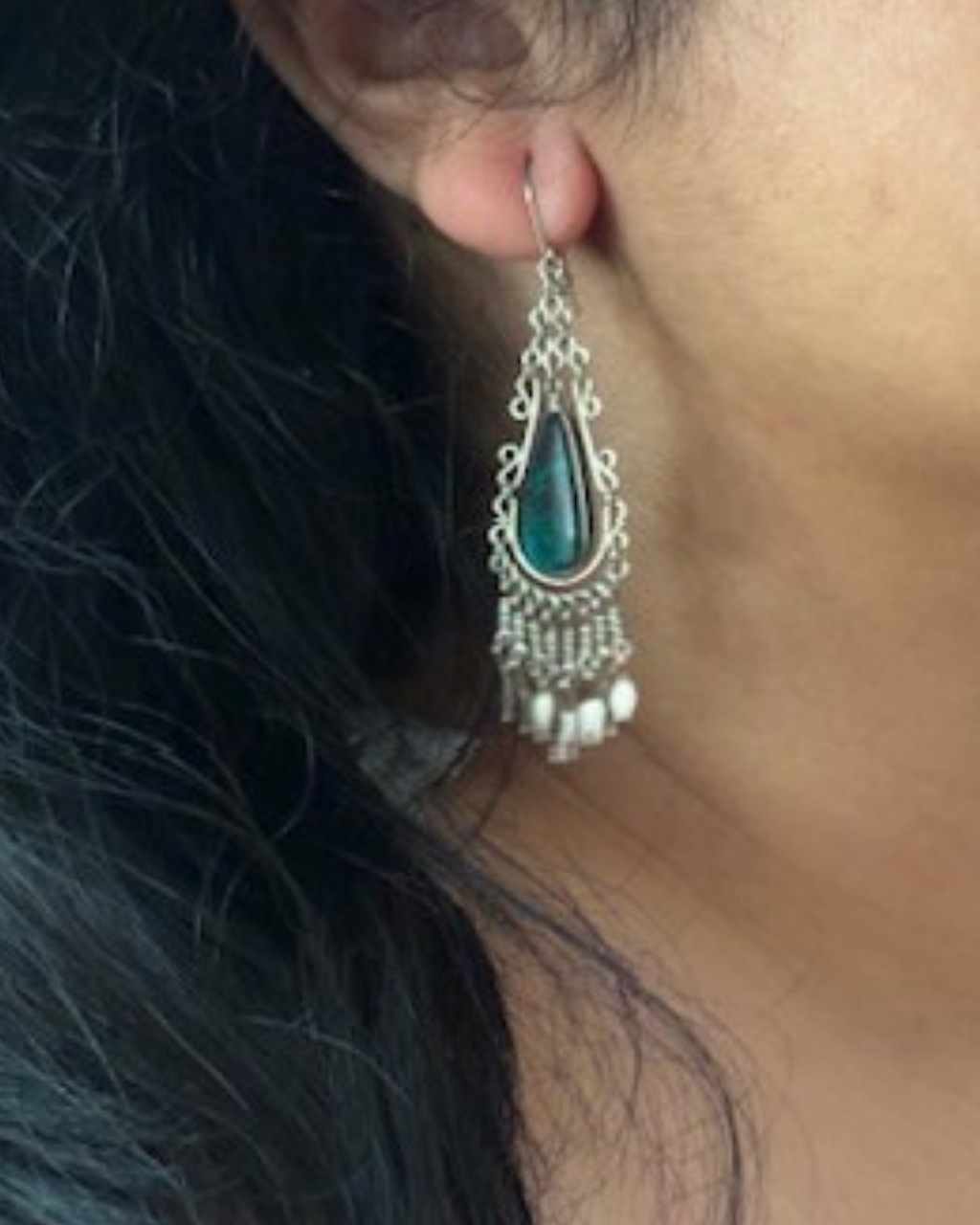 Sterling Silver Asymmetric Dangle Earrings