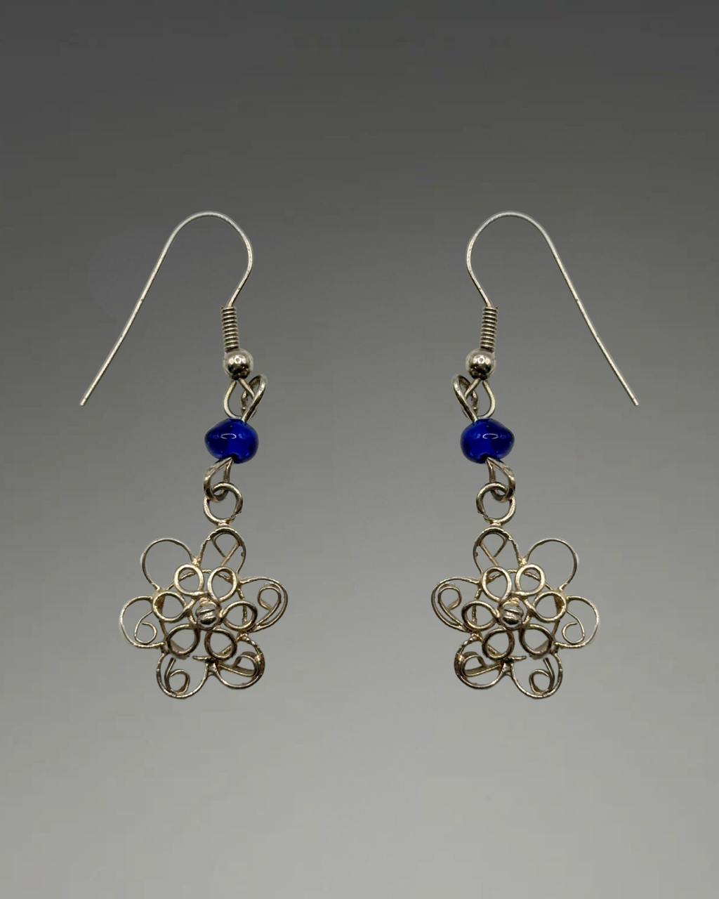Sterling Filigree Floral Earrings