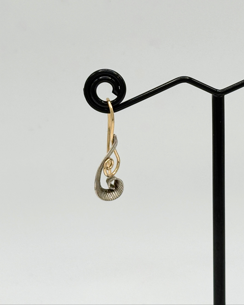 Boucles d'oreilles note de musique en or 925 et 10 carats