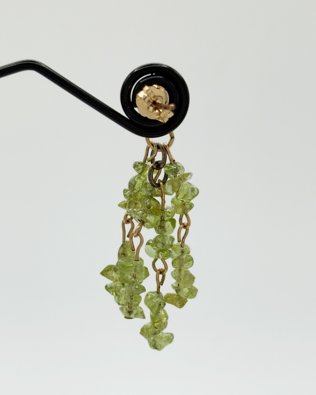 14KT Gold Filled Crush Peridot Earrings