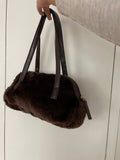 Y2K Fur Shoulder Bag