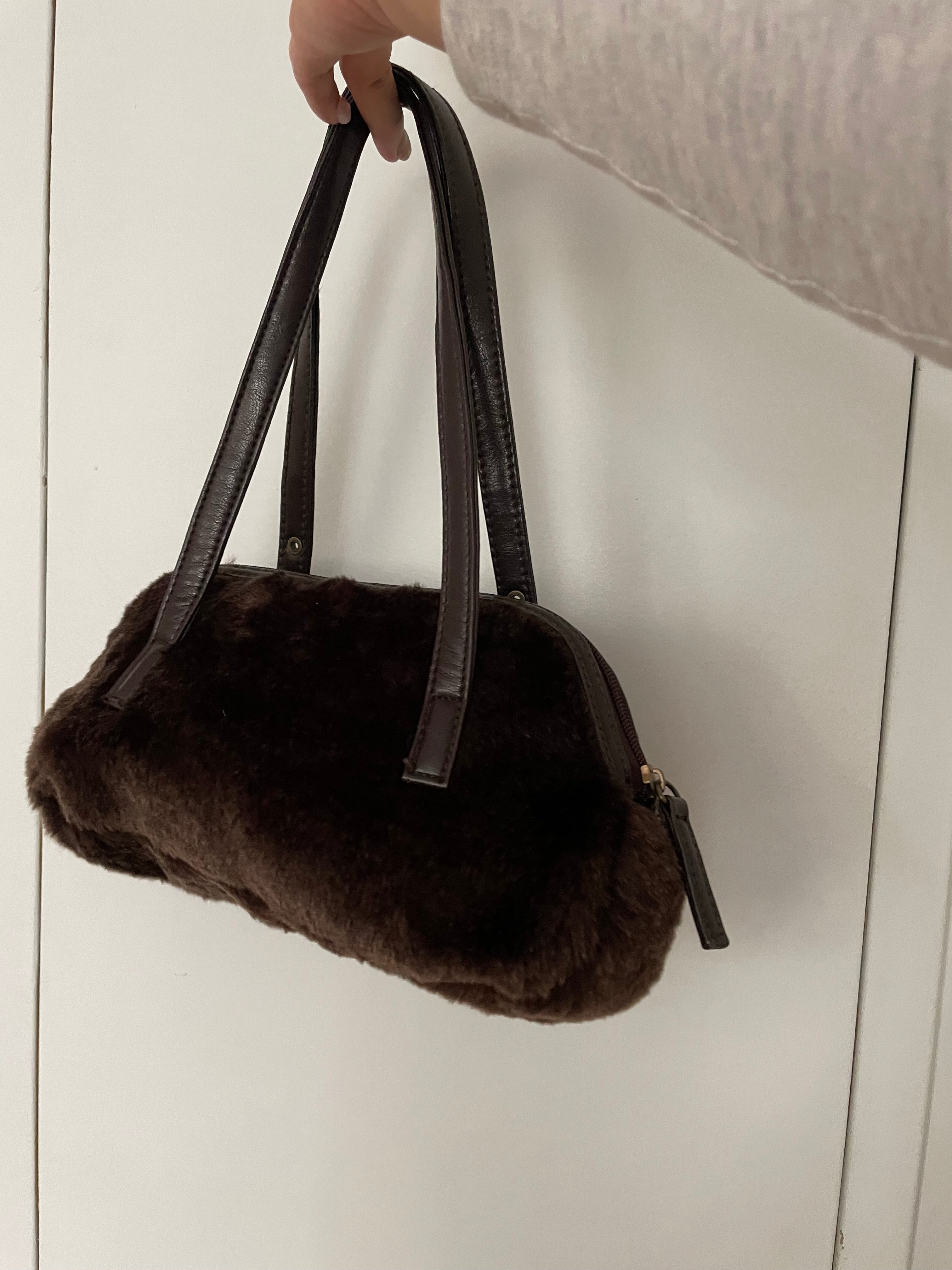 Y2K Fur Shoulder Bag