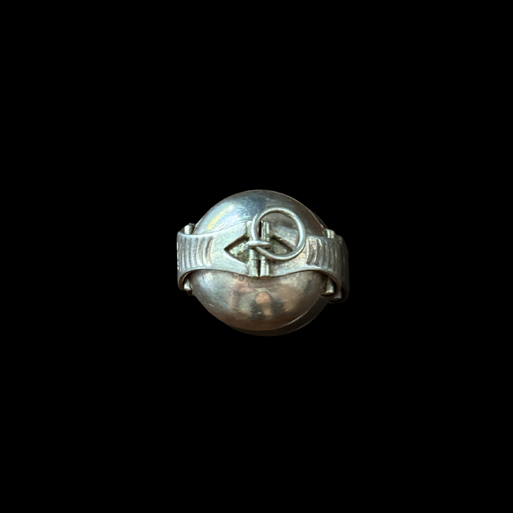 Médaillon accordéon vintage en argent sterling