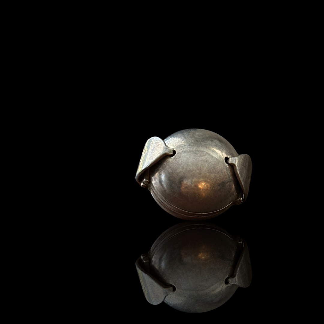 Médaillon accordéon vintage en argent sterling