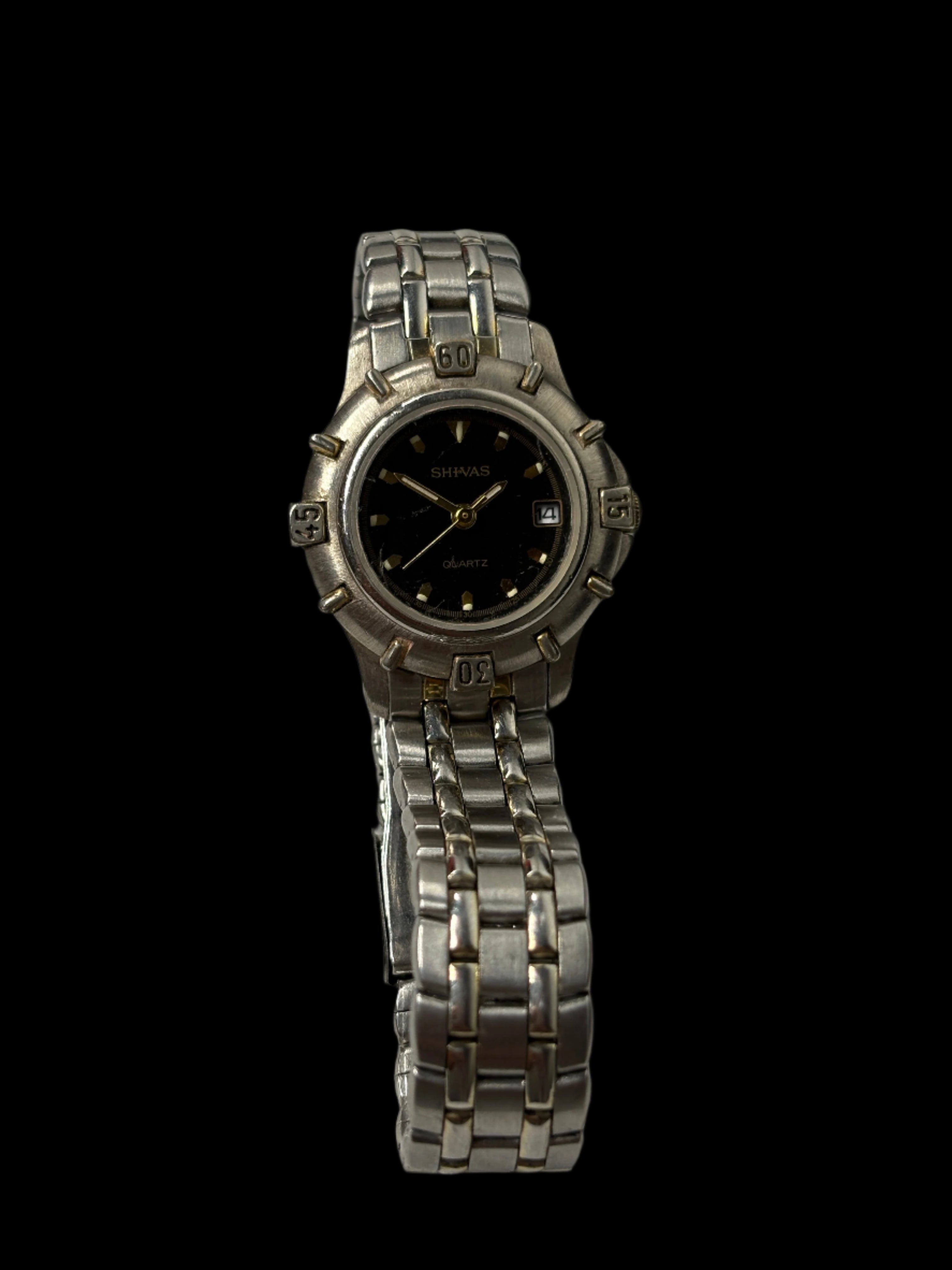 Shiva Black Dial Day Date Watch