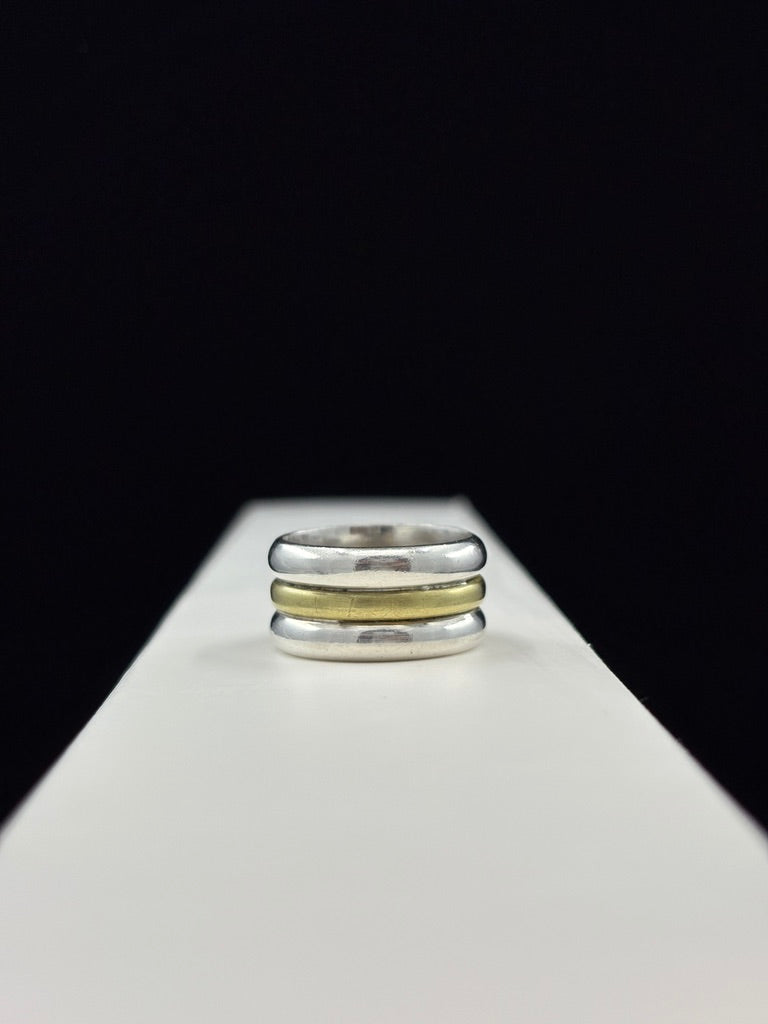 Sterling Mexico Triple Band Ring