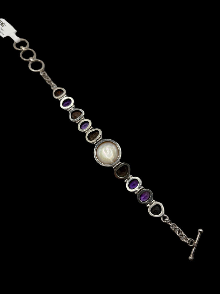 Sterling Multi-Gemstone Statement Bracelet