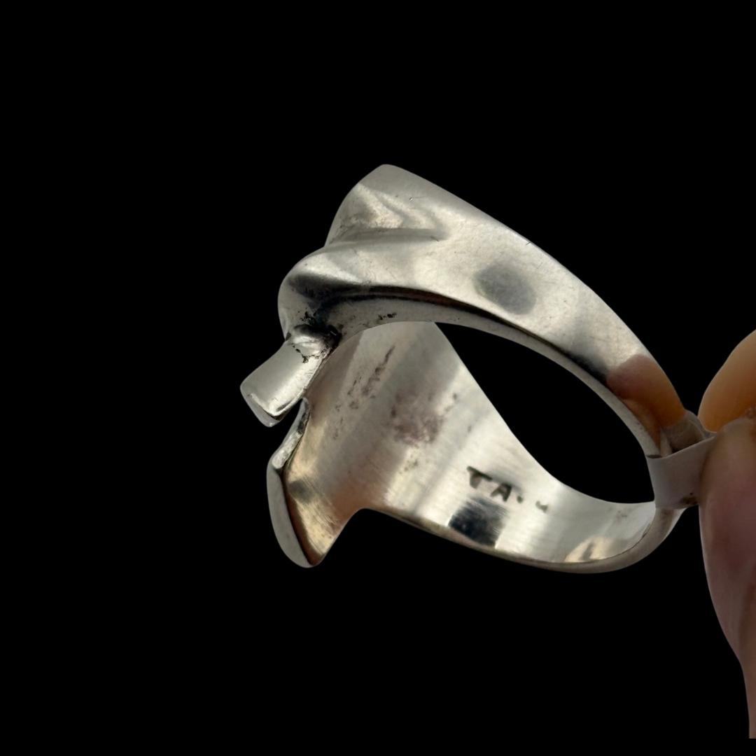 Sterling Butterfly Enamel Ring