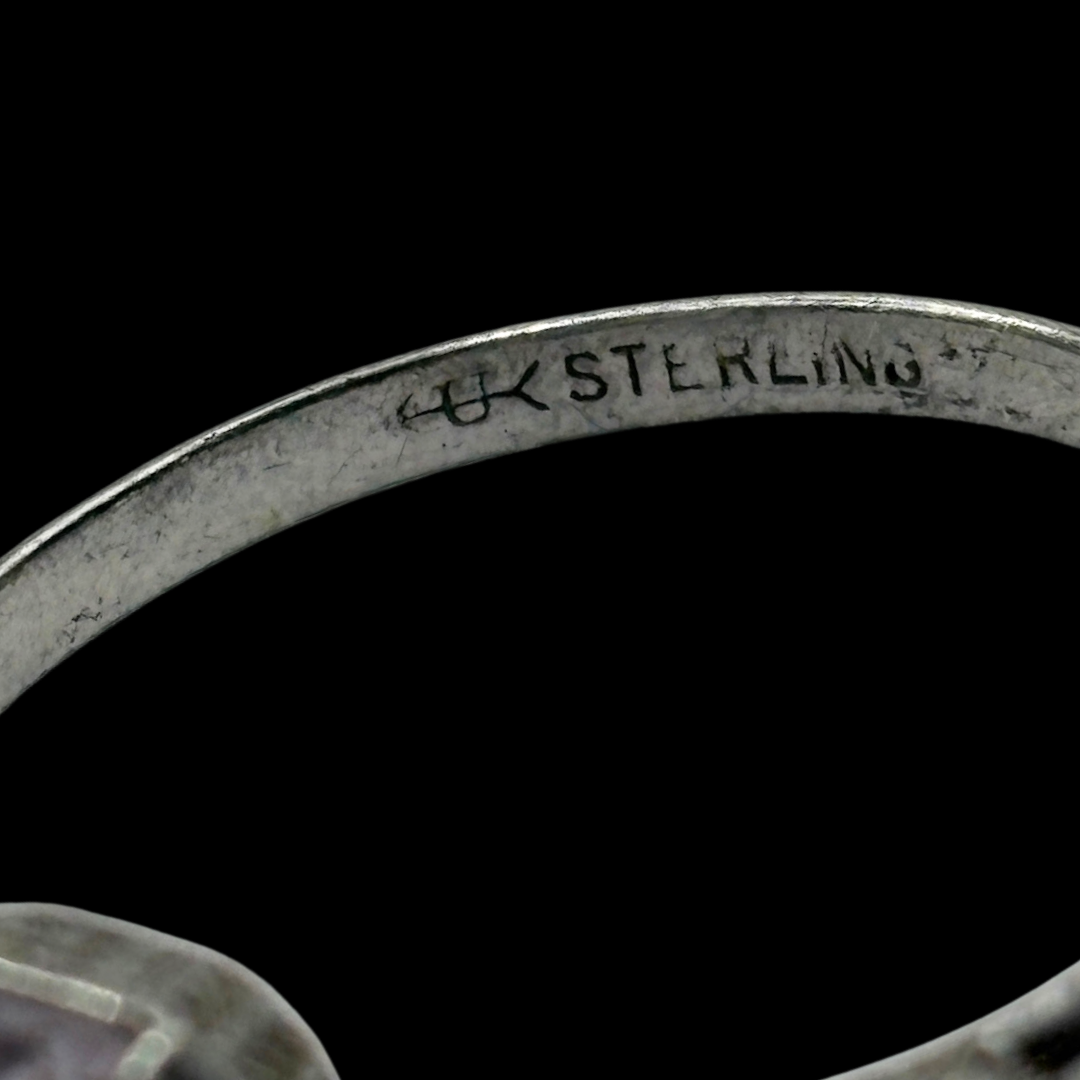 Antique Sterling 3 Stone Ring