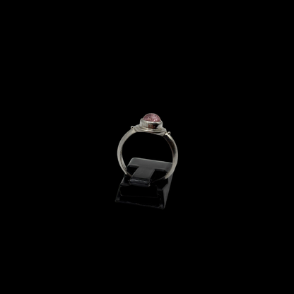 Sterling Elbaite Tourmaline Cabachon Ring