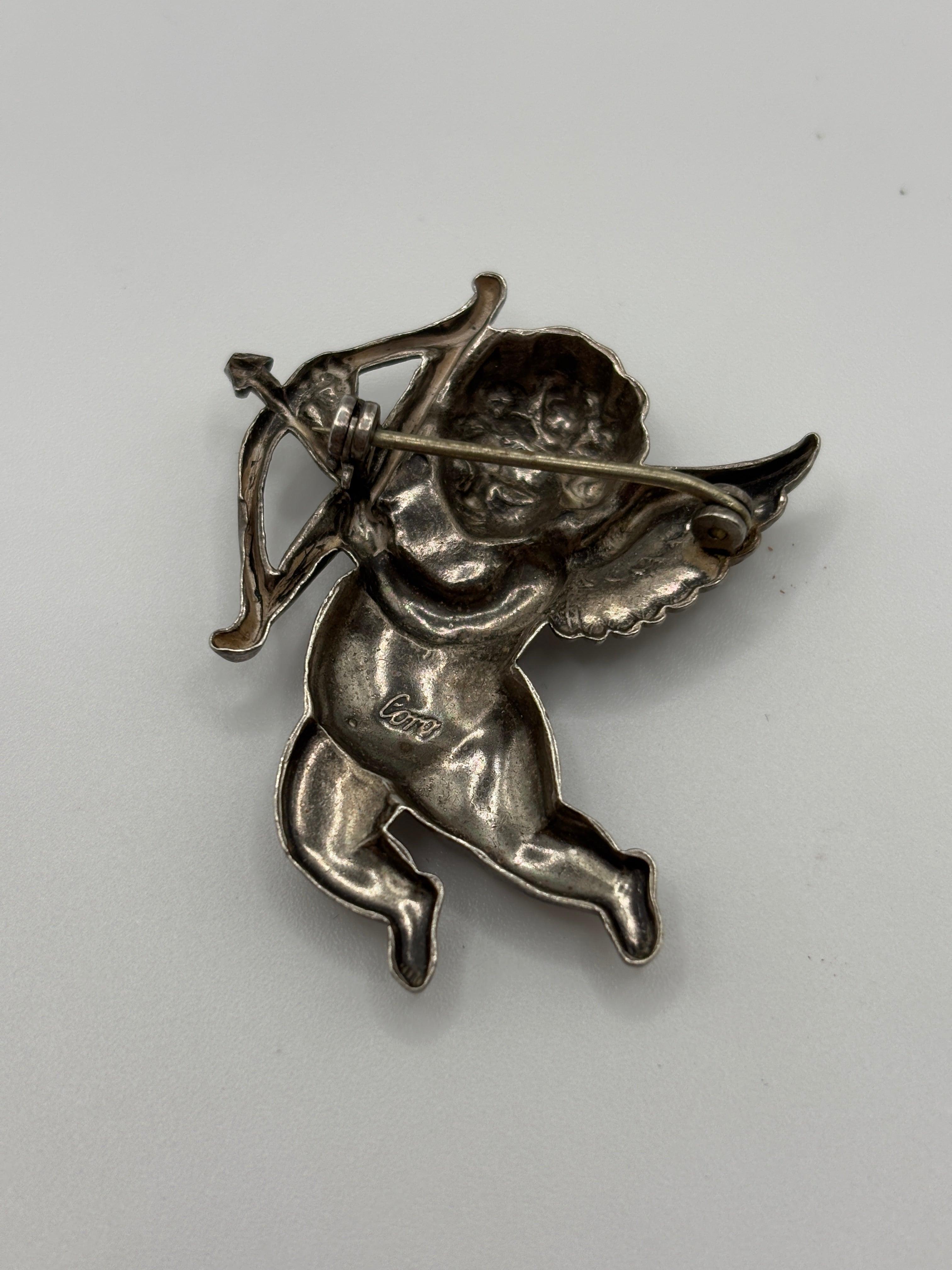 Vintage Coro Cupid Brooch
