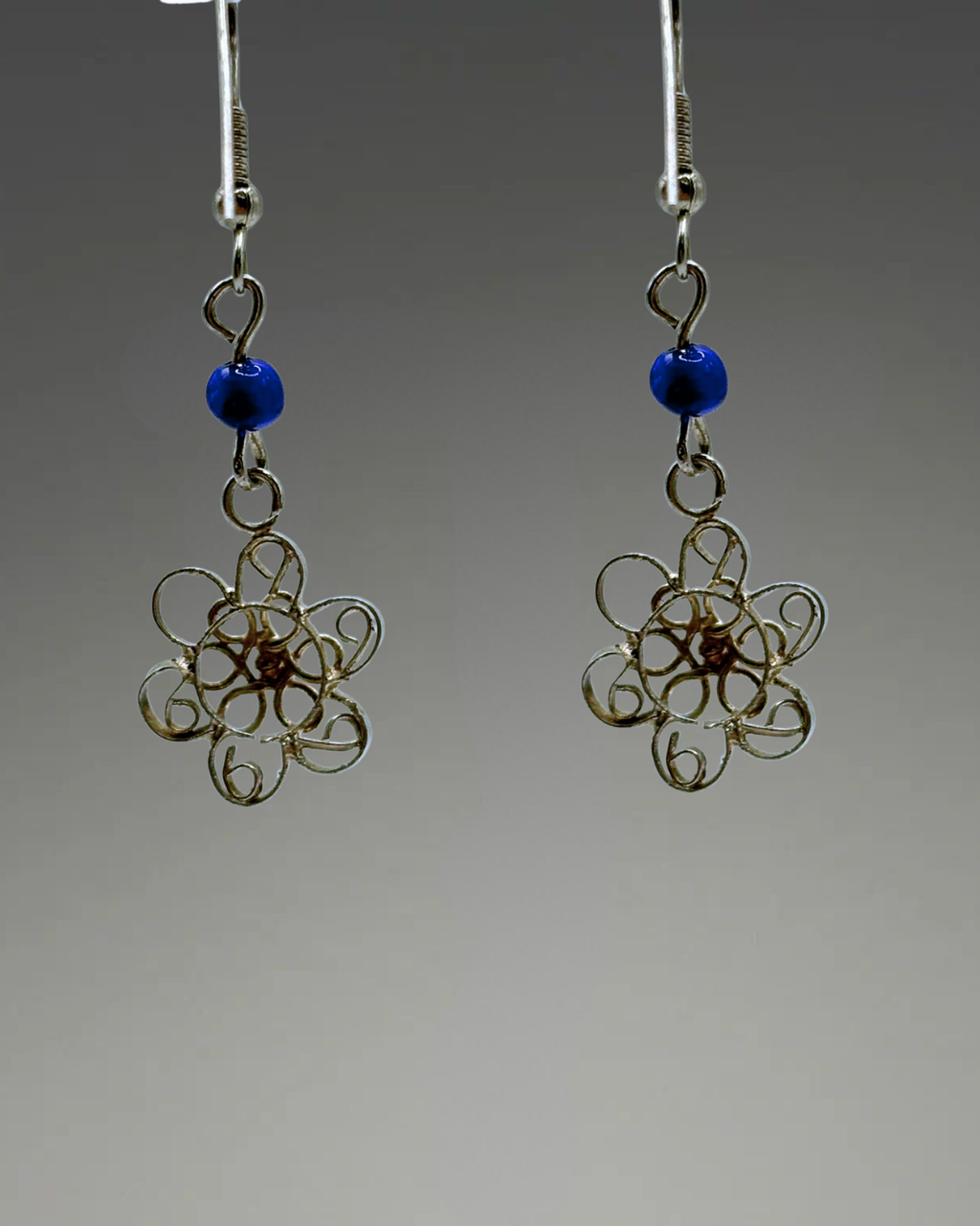 Sterling Filigree Floral Earrings