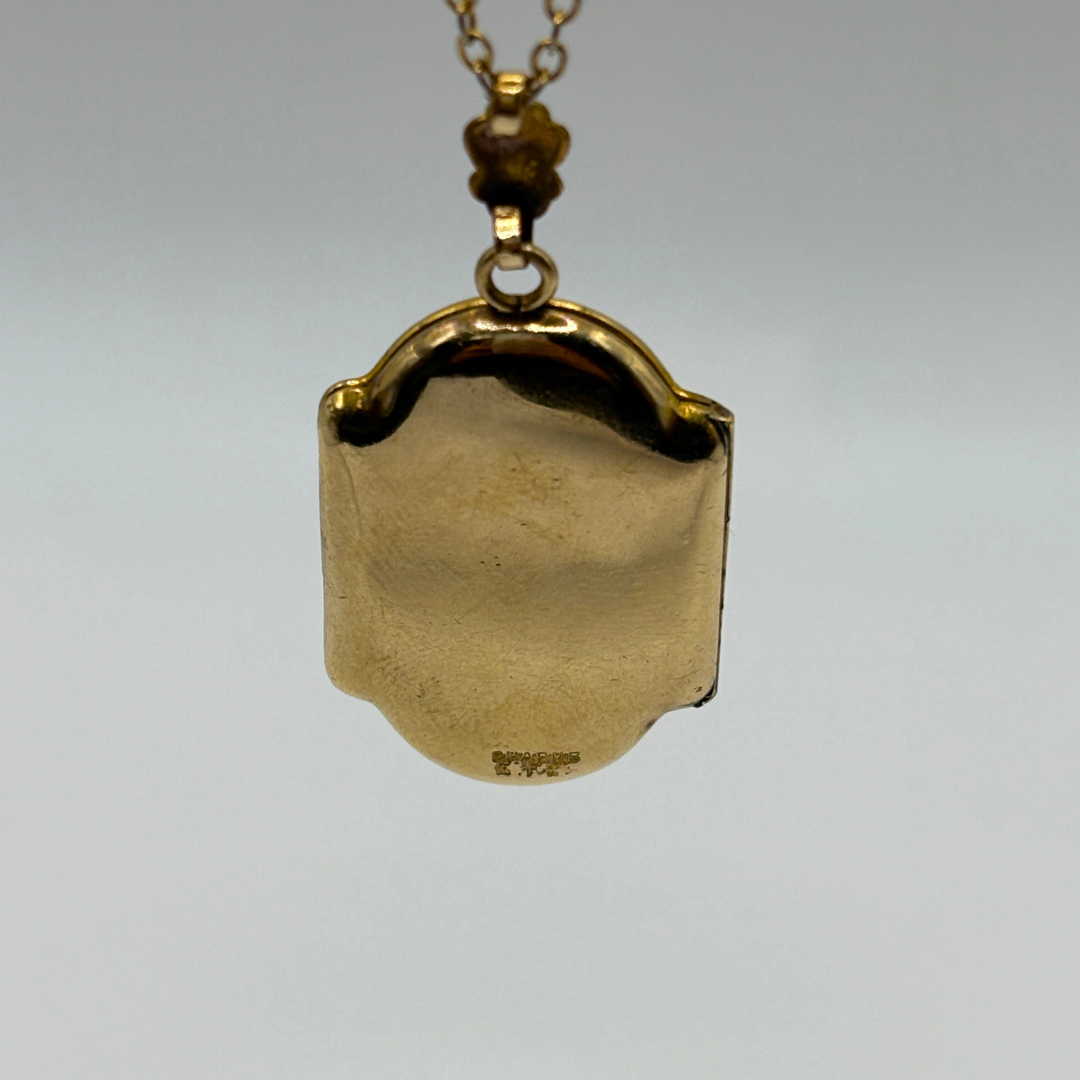 Gold Filled Locket Pendant & Necklace