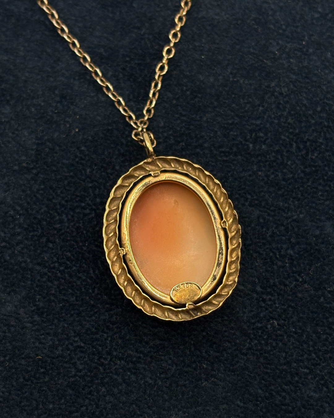 Collier Coquillage Camée Or Rempli 11 ct.