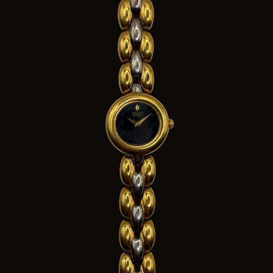Seiko Two-tone Black Dial Watch