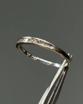 Estate 10KT White Gold Half Eternity Diamond Band