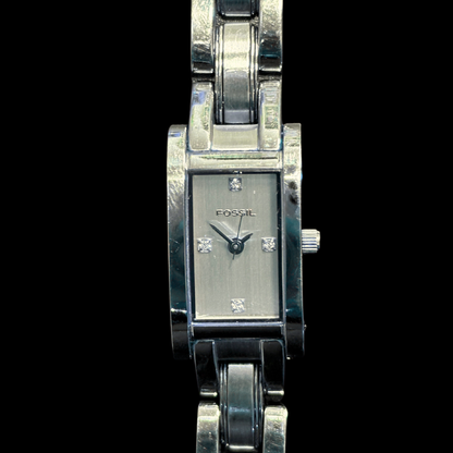 Stainless Steel Tank Fossil Watch