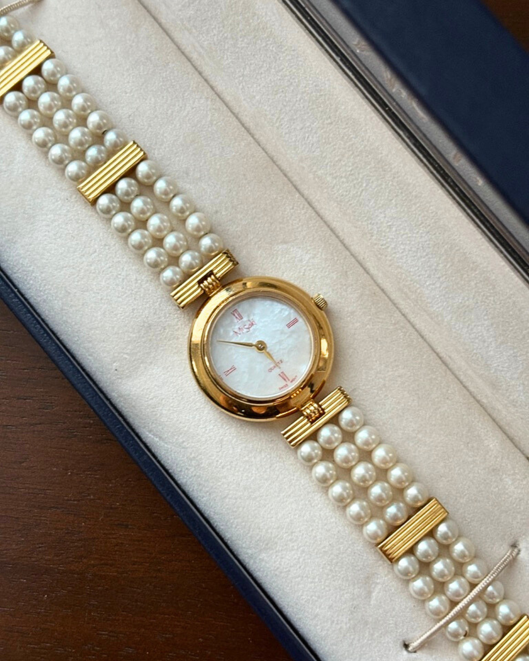 Vintage Misaki Mother of Pearl Watch
