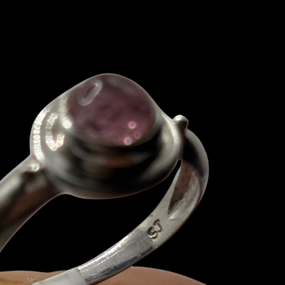 Sterling Elbaite Tourmaline Cabachon Ring