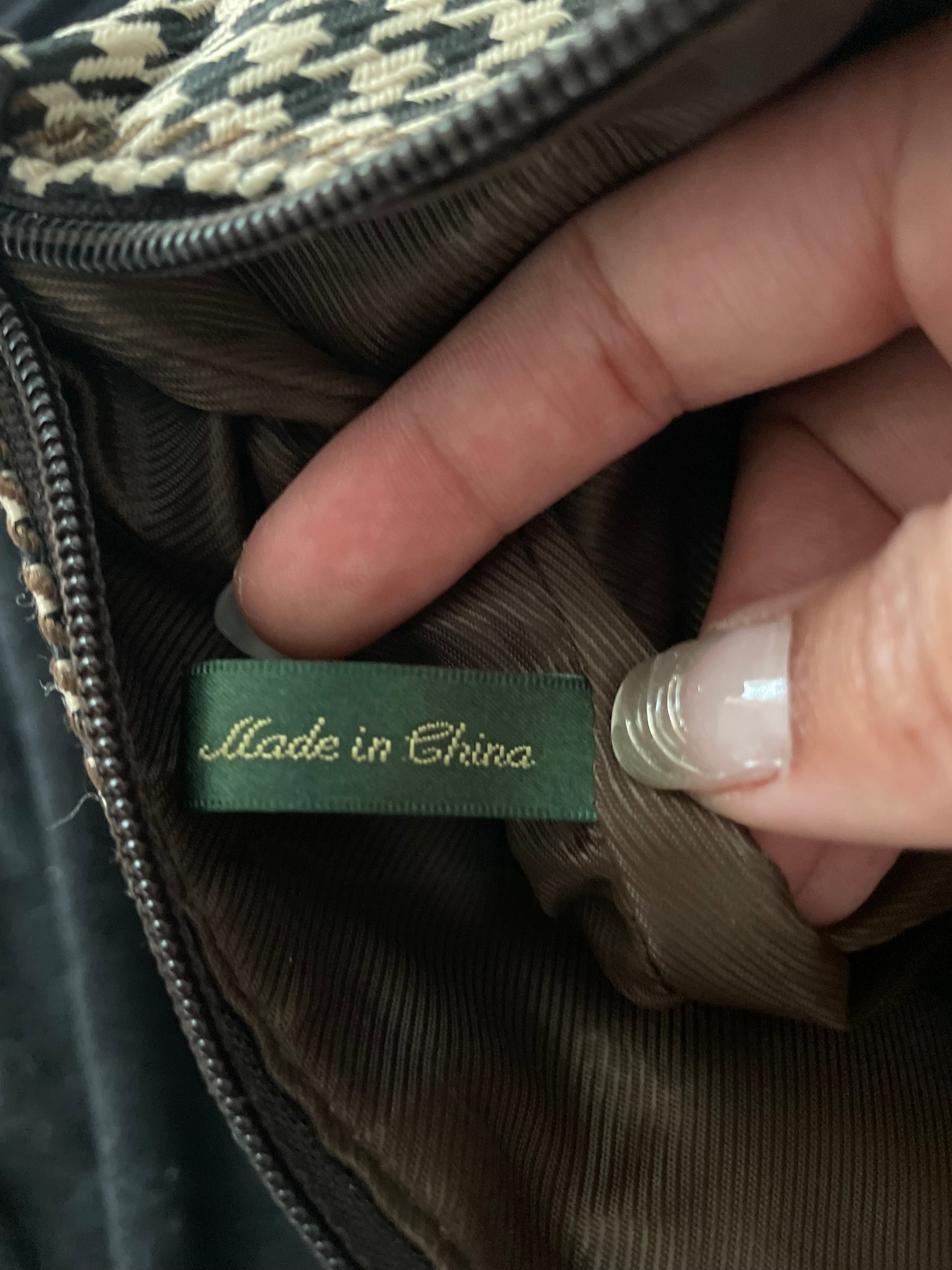 Ralph Lauren Houndstooth Tote Bag