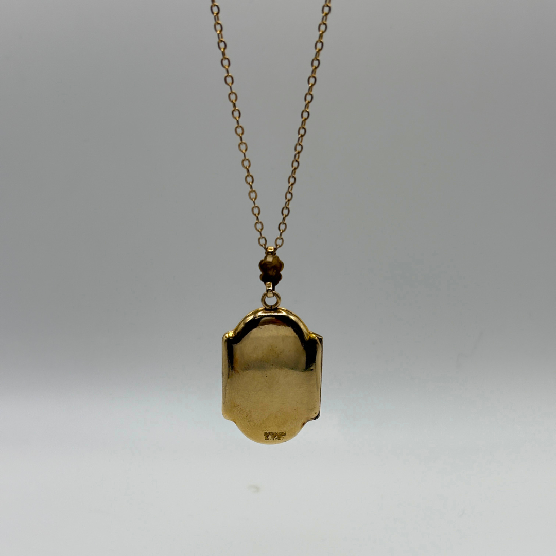 Gold Filled Locket Pendant & Necklace