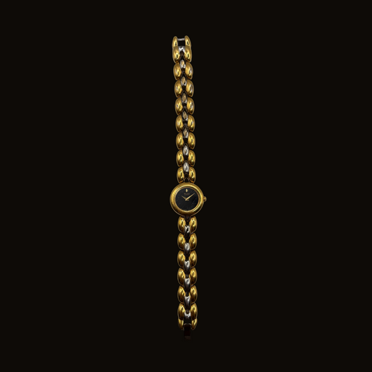 Seiko Two-tone Black Dial Watch