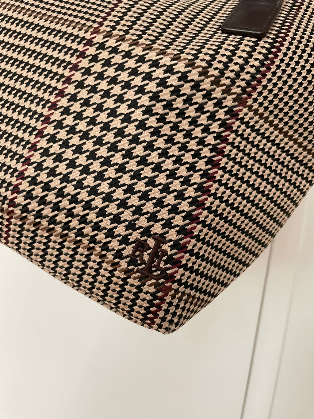 Ralph Lauren Houndstooth Tote Bag