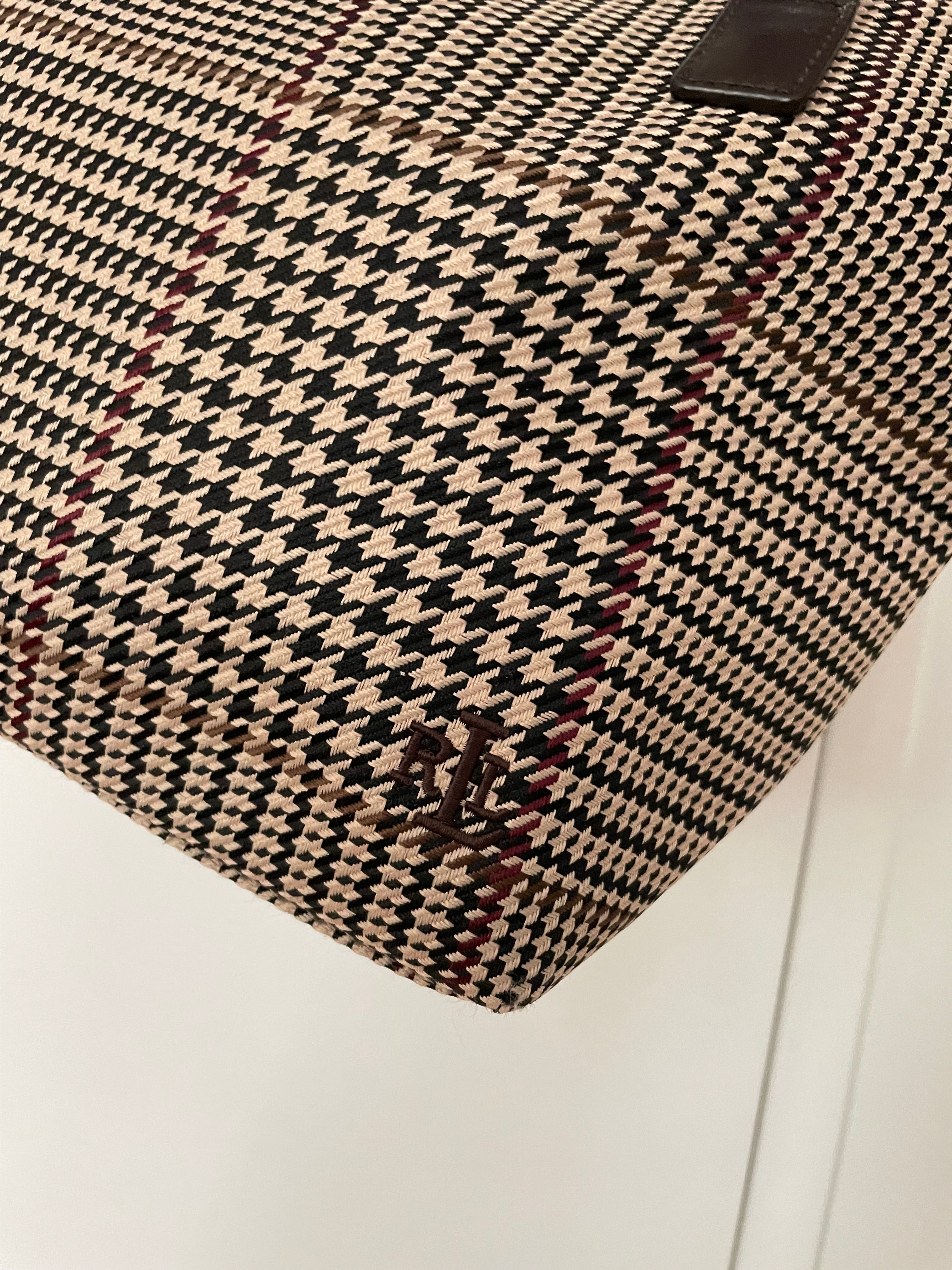 Ralph Lauren Houndstooth Tote Bag