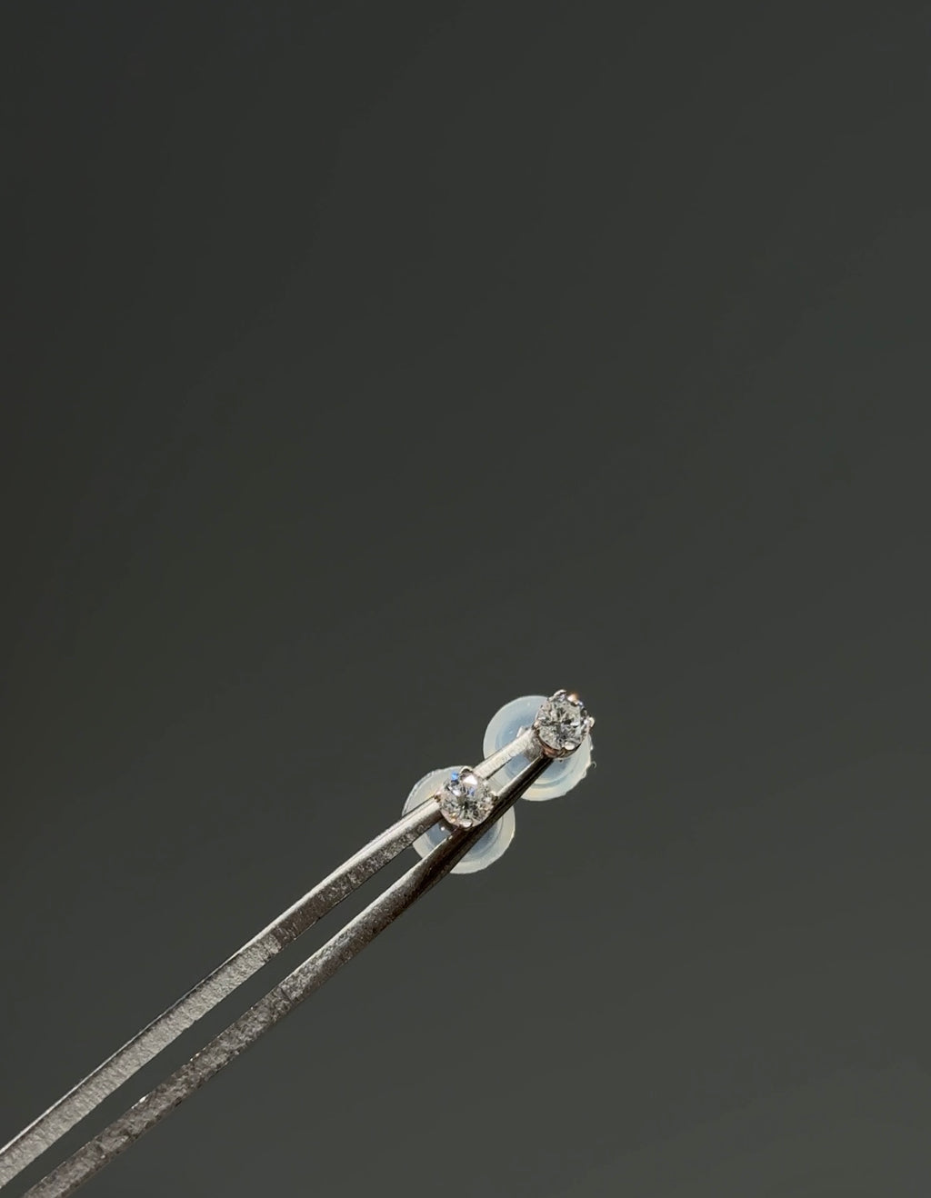 14KT White Gold Natural Diamond Studs with Removeable Mother of Pearl Earring Jackets