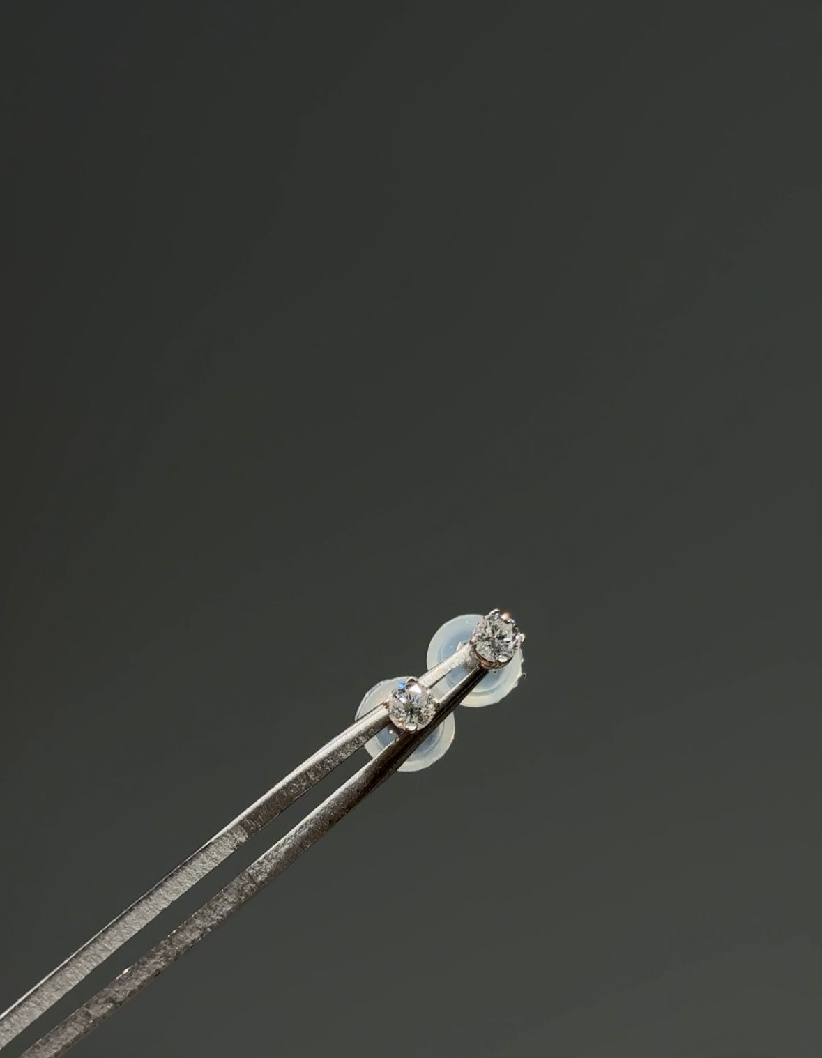 14KT White Gold Natural Diamond Studs with Removeable Mother of Pearl Earring Jackets