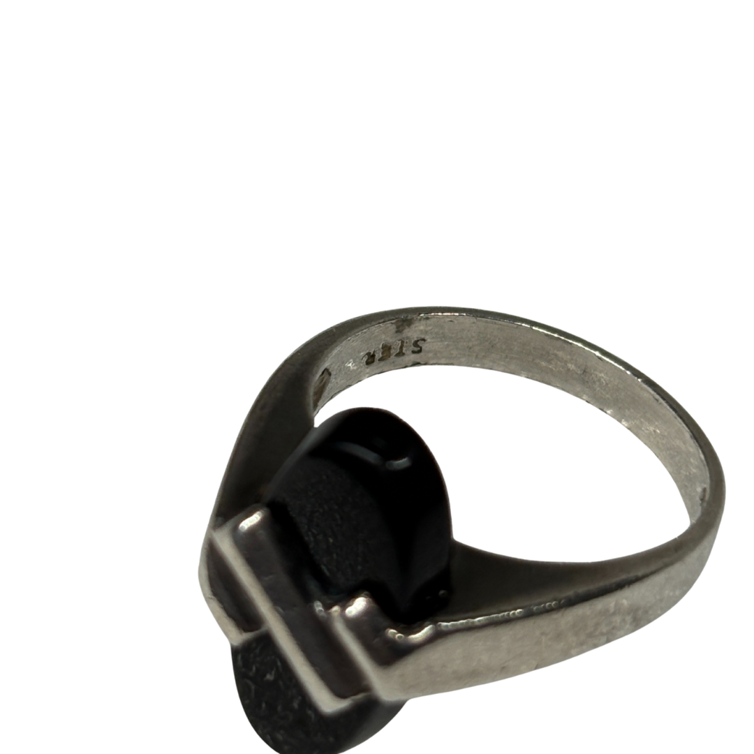 925 Oval Onyx Statement Ring