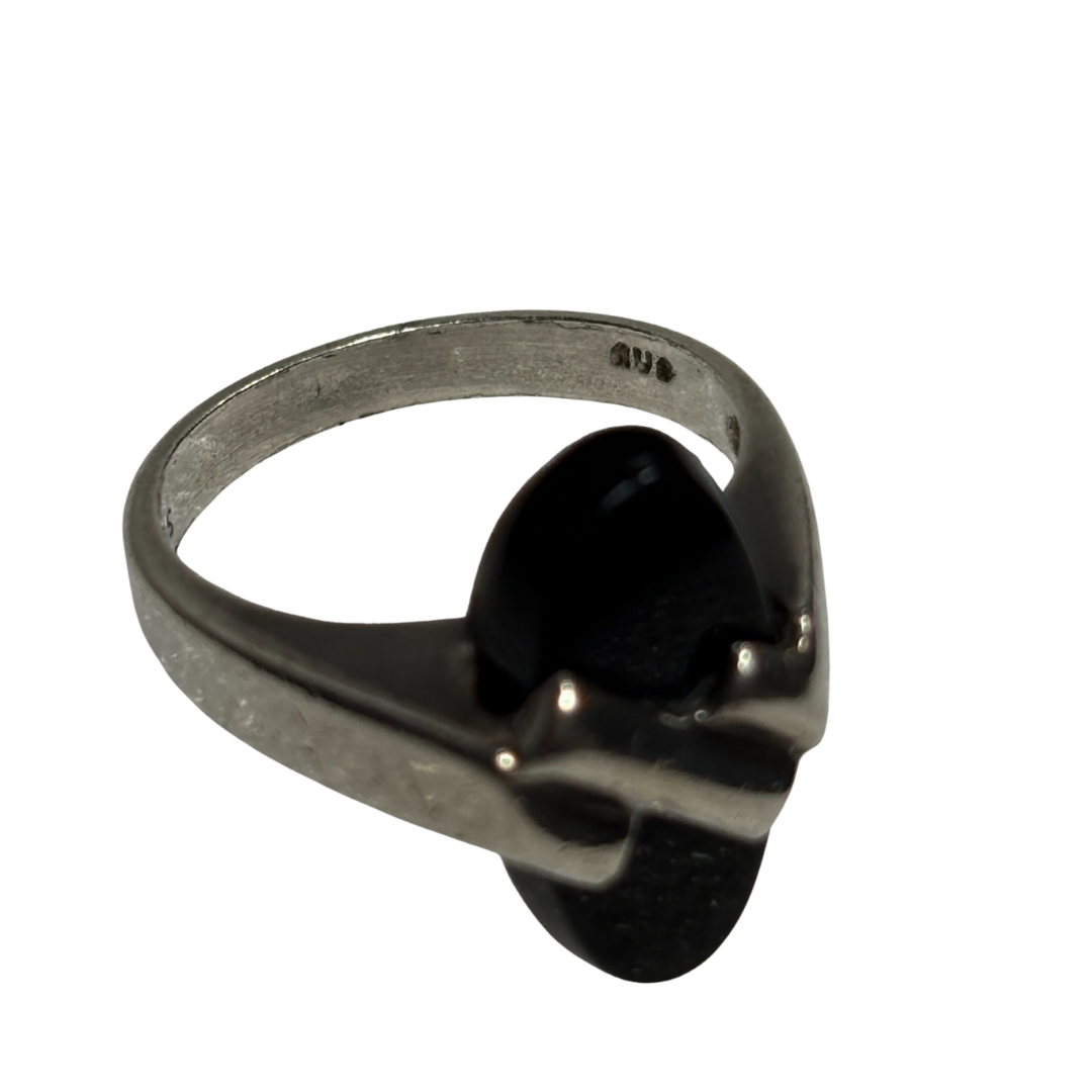 925 Oval Onyx Statement Ring