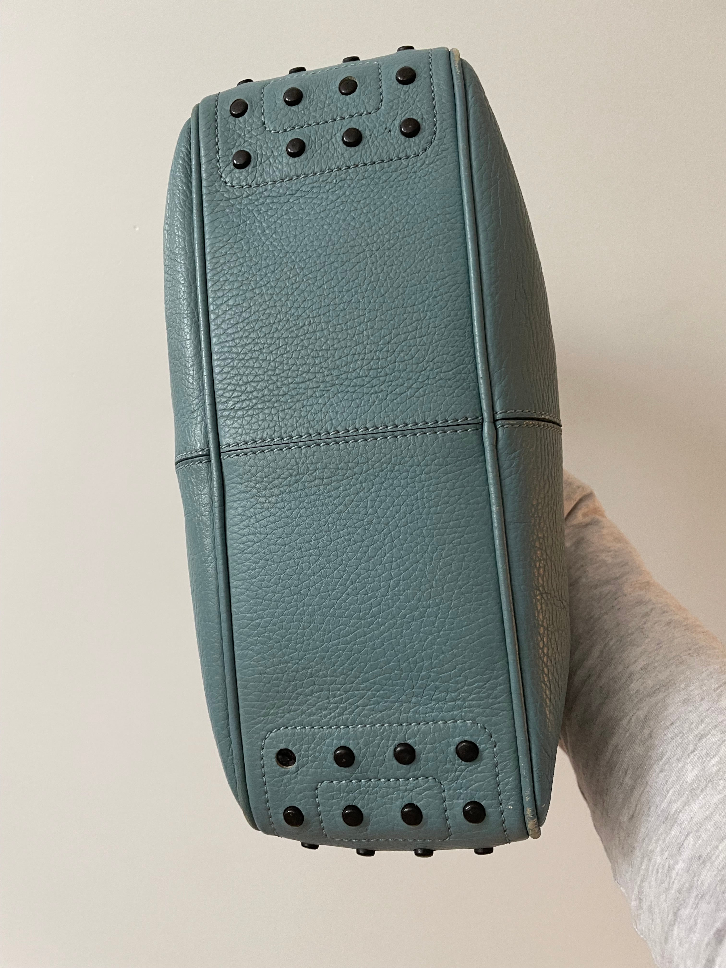 Tods Light Blue Medium Mickey Hobo Bag