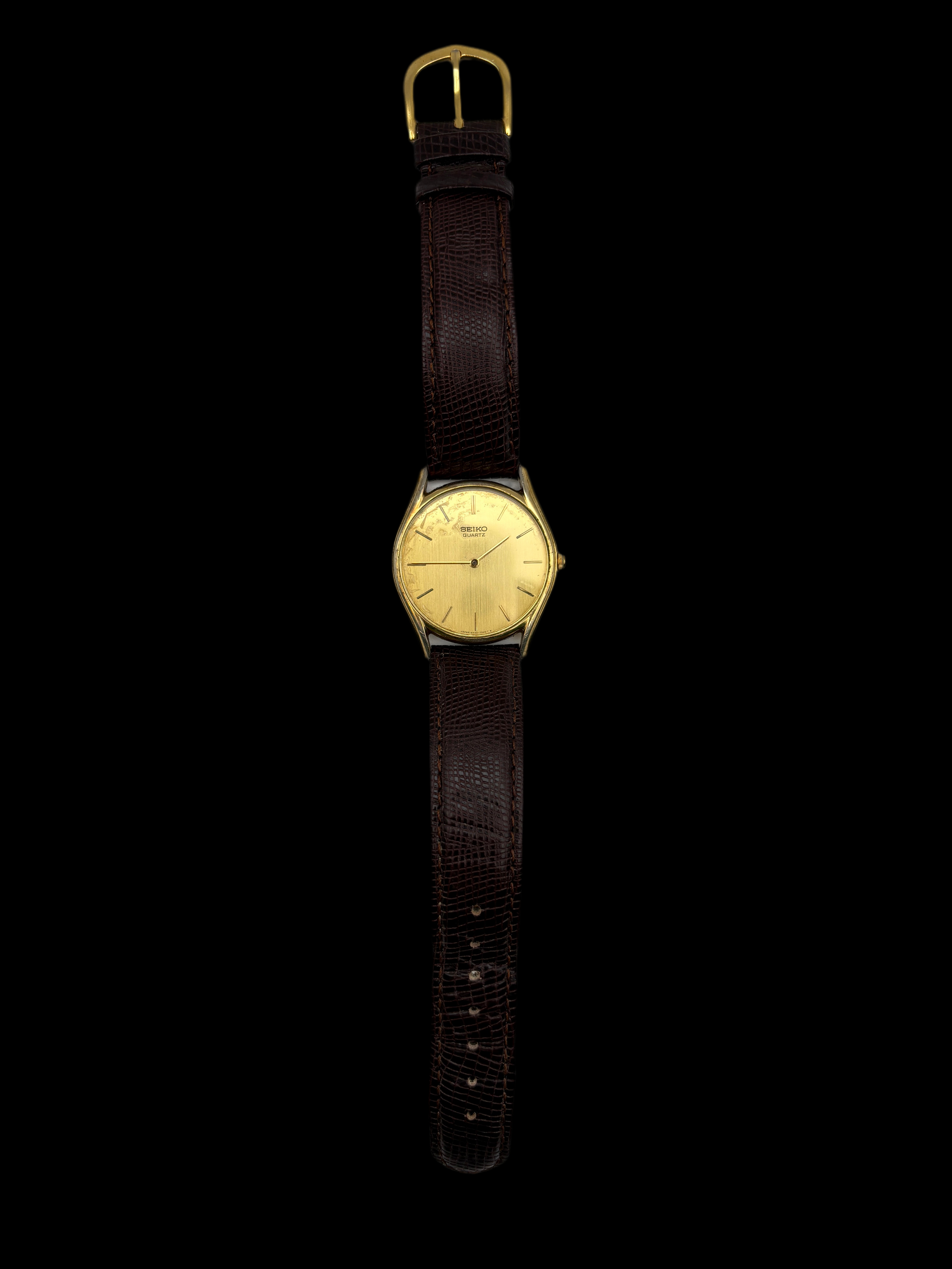 Men's Seiko Analog Gold Plated Watch