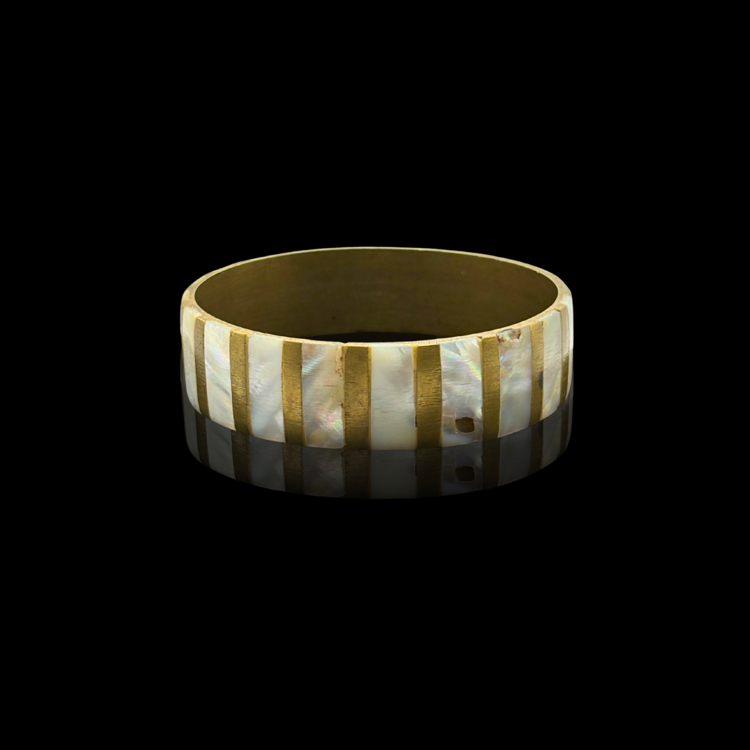 Gold Filled Mother of Pearl Bangle