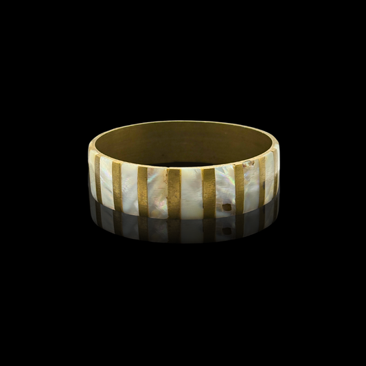 Gold Filled Mother of Pearl Bangle