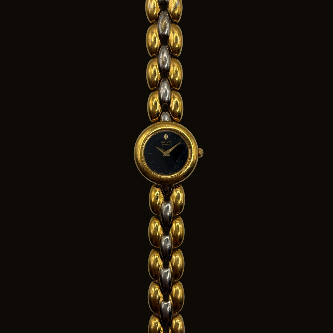 Seiko Two-tone Black Dial Watch