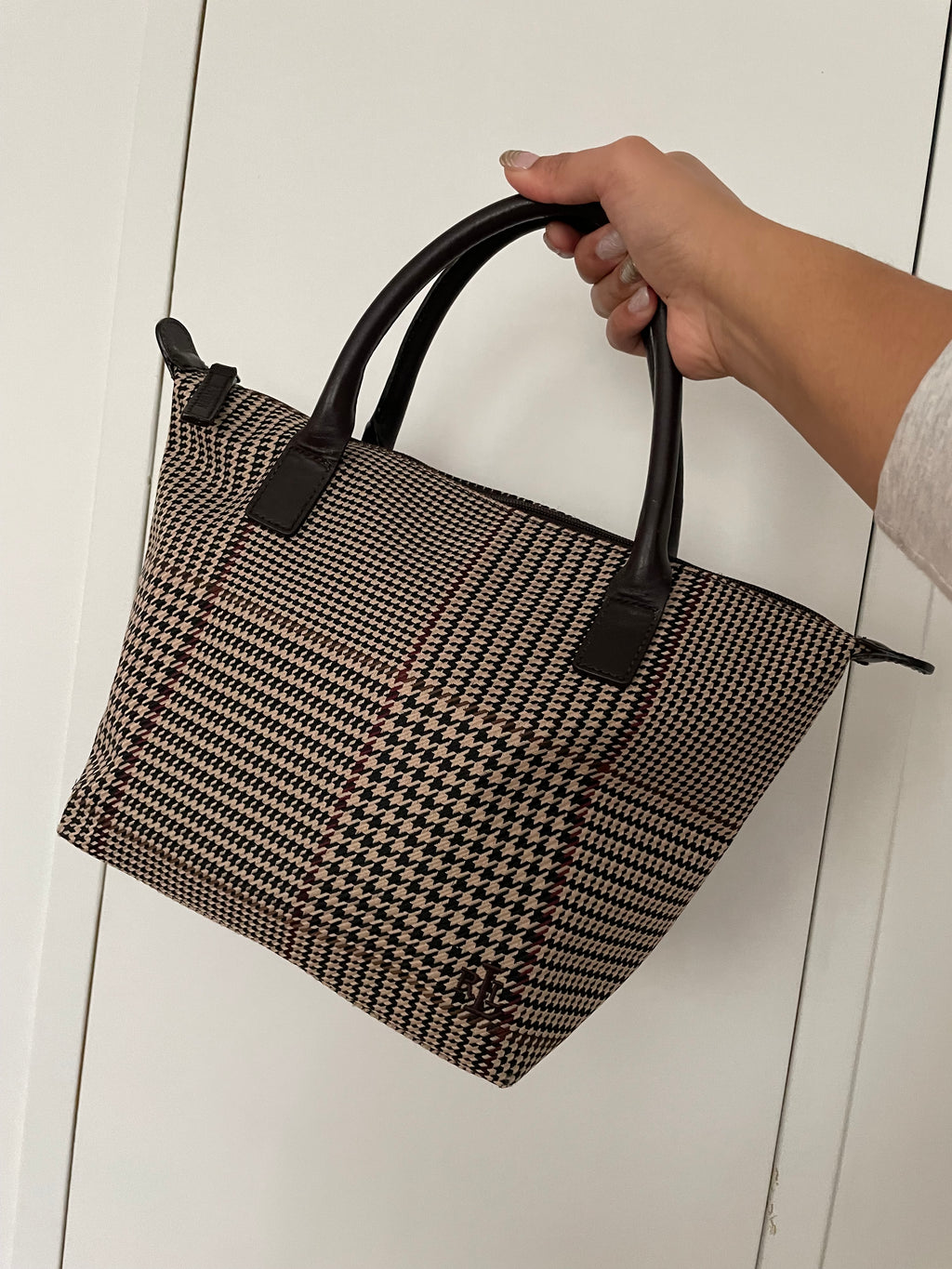 Ralph Lauren Houndstooth Tote Bag