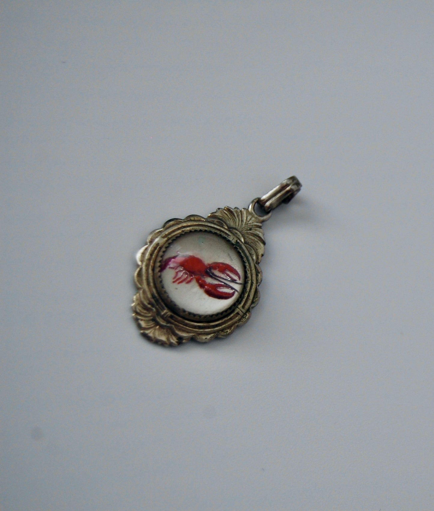 Silver Cabachon Lobster Pendant