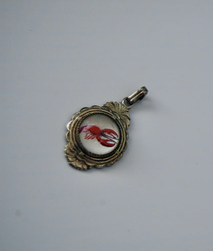 Silver Cabachon Lobster Pendant