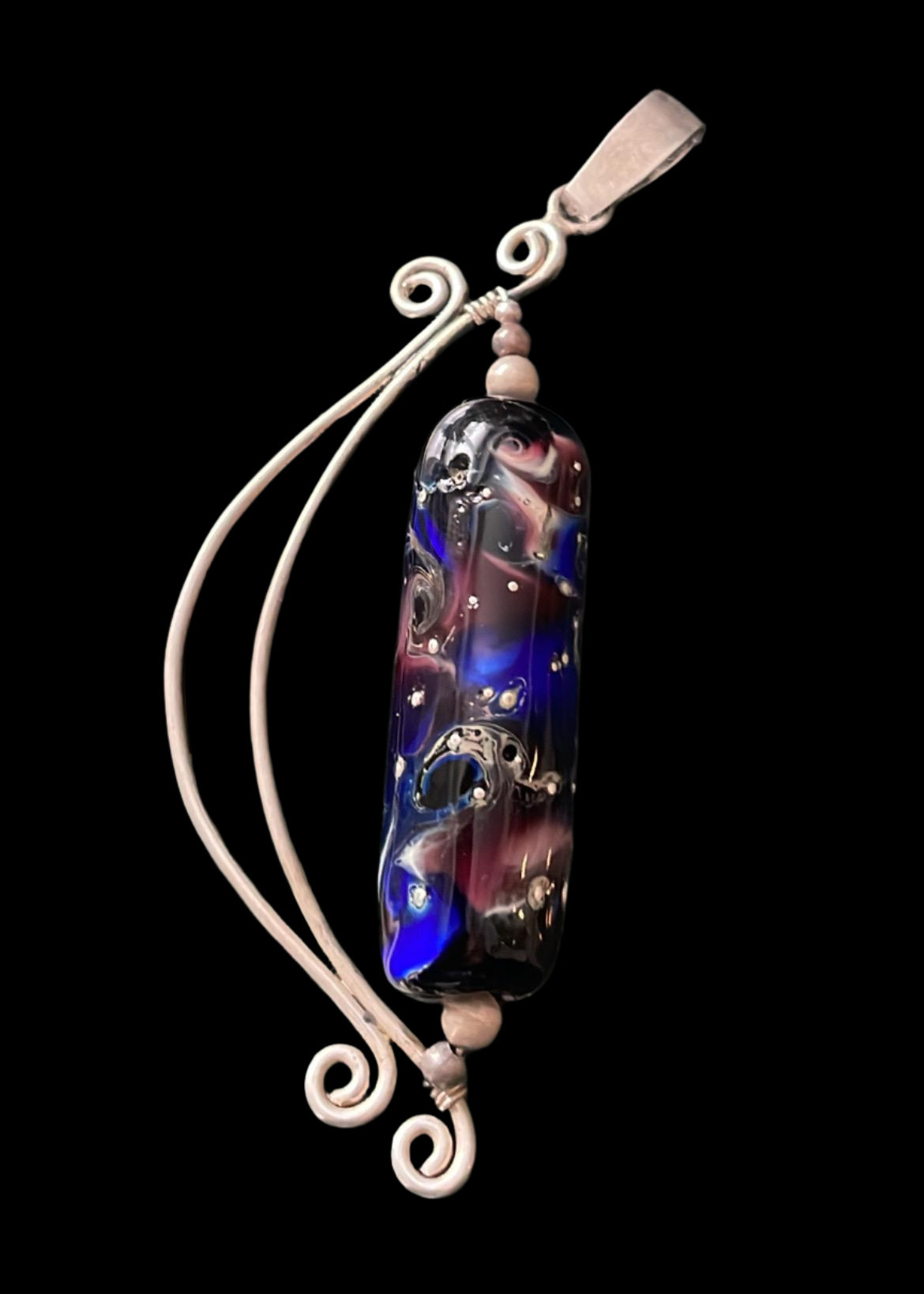 925 Glass Spinner Pendant