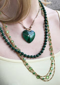 Corocraft Green Stone Layering Necklace