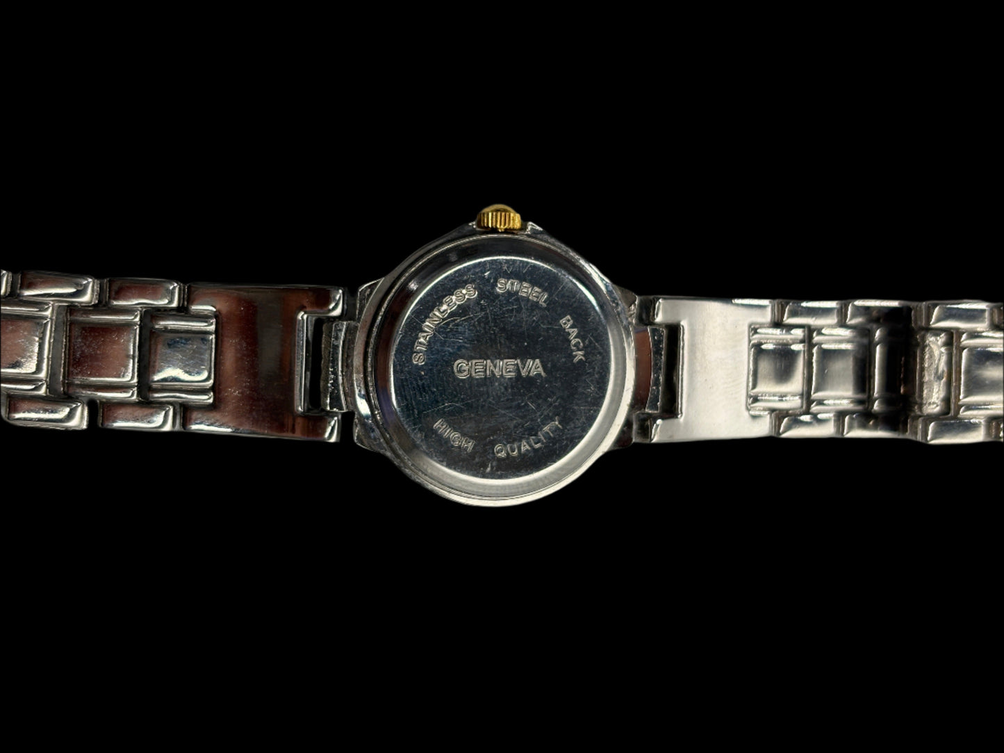 Geneva Two-Toned Gold Dial Analog Watch