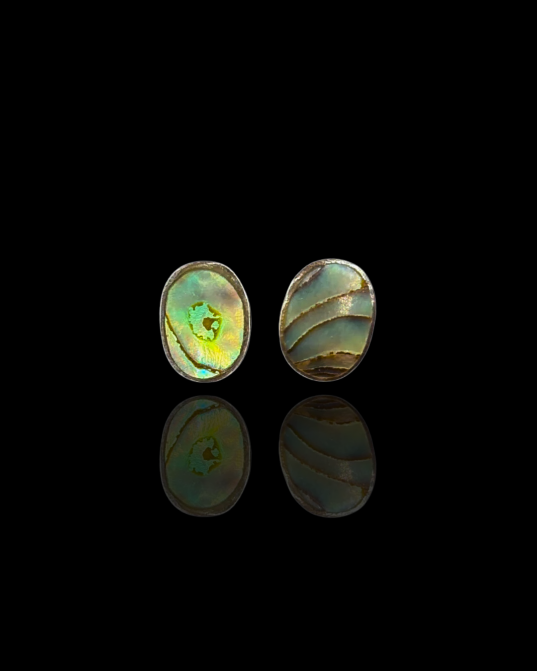 Dainty Abalone Stud Earrings