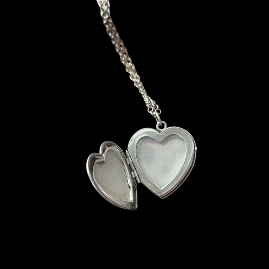 4 Picture Sterling Heart locket