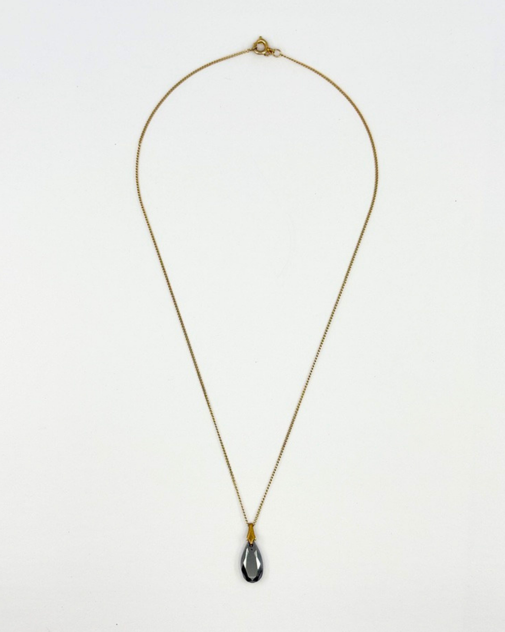 Dainty Gold-Filled Hematite Necklace